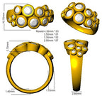 9ct Yellow Gold Round Lab Grown Diamond Ring 2