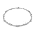 9ct White Gold Round Lab Grown Diamond Bracelet 1
