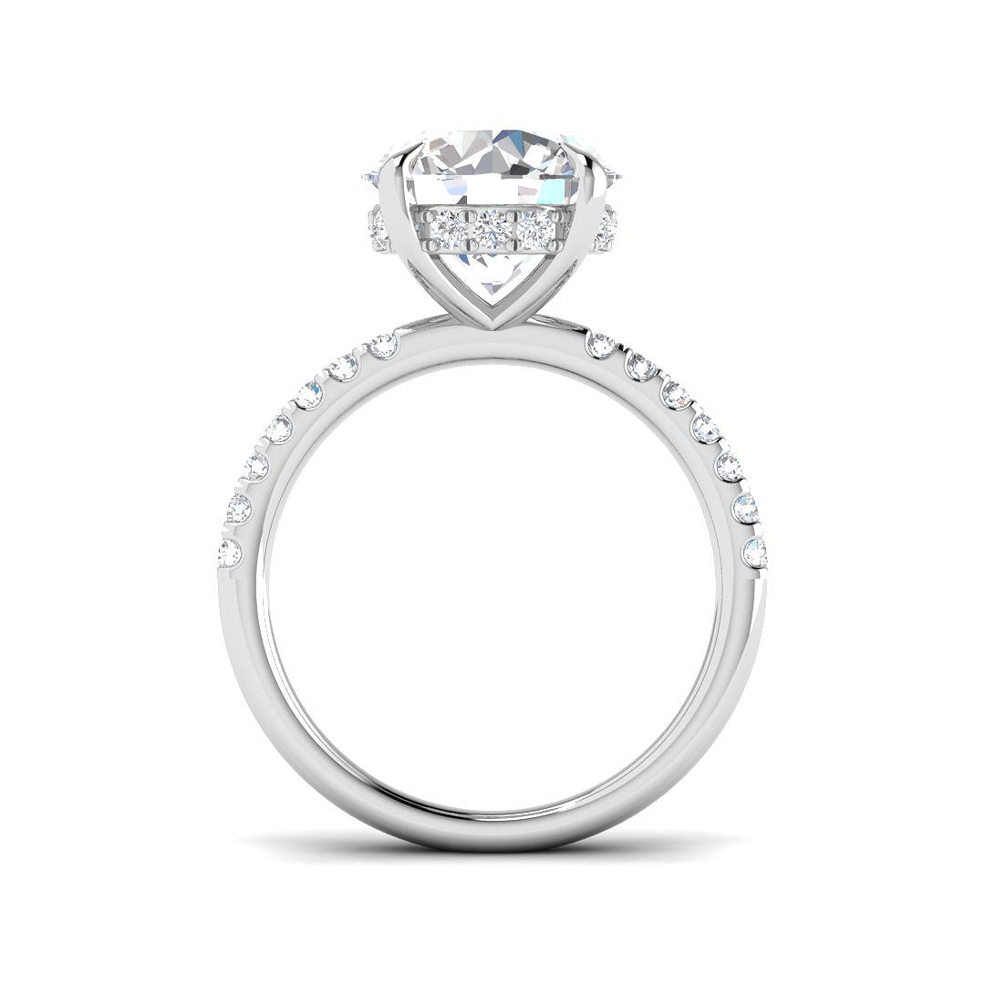 9ct White Gold Round Lab Grown Diamond Ring 2