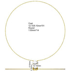 9ct White Gold Oval Lab Grown Diamond Necklace 2