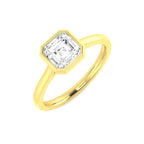 9ct Yellow Gold Asscher Cut Lab Grown Diamond Ring 1