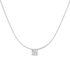 9ct White Gold Round Lab Grown Diamond Necklace 1