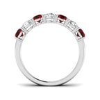 9ct White Gold Round Ruby and Diamond Ring 2