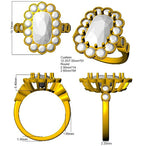 9ct Yellow Gold Cushion Cvd Old Cut Ring 3
