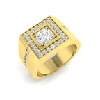 9ct Yellow Gold Round Lab Grown Diamond Ring 1