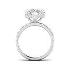 9ct White Gold Heart Lab Grown Diamond Ring 2