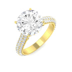 9ct Yellow Gold Round Lab Grown Diamond Ring 1