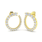 9ct Yellow Gold Round Lab Grown Diamond Earrings 1