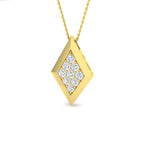 9ct Yellow Gold Round Lab Grown Diamond Pendant 1