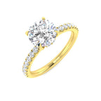 9ct Yellow Gold Round Lab Grown Diamond Ring 1
