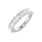 Platinum Emerald Cut Lab Grown Diamond Ring 1