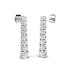 9ct White Gold Round Lab Grown Diamond Earrings 1