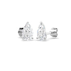 9ct White Gold Pear Lab Grown Diamond Earrings 1