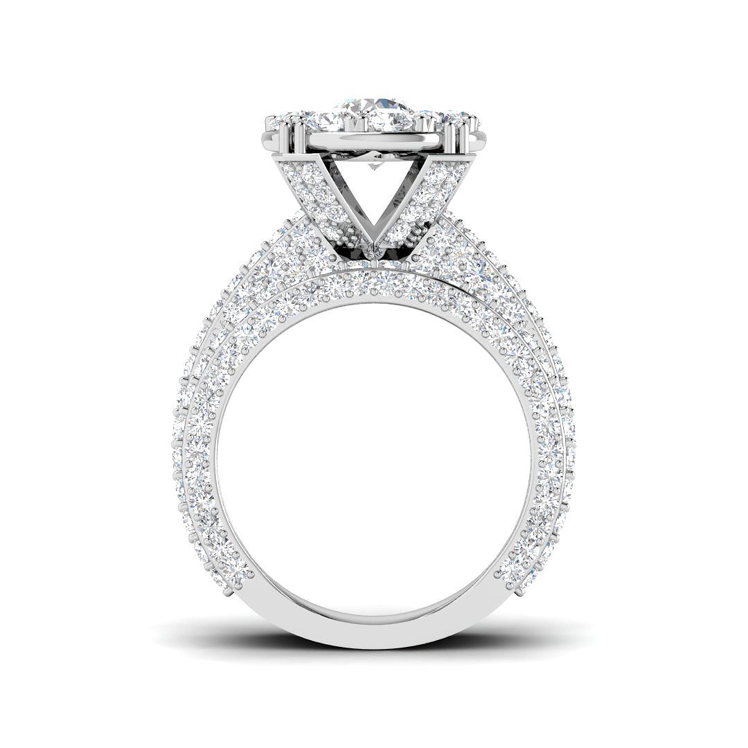 9ct White Gold Round Lab Grown Diamond Ring 2