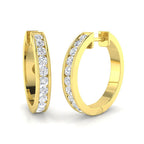 9ct Yellow Gold Round Lab Grown Diamond Earrings 1