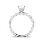9ct White Gold Emerald Cut Lab Grown Diamond Ring 2