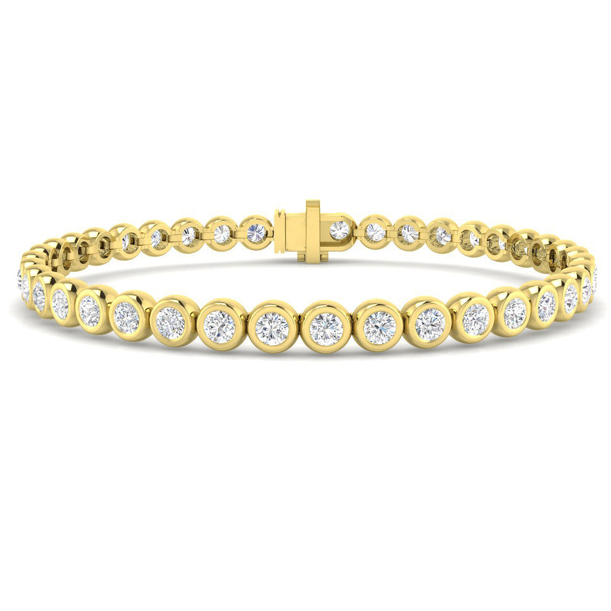 18ct Yellow Gold Round Lab Grown Diamond Bracelet 1