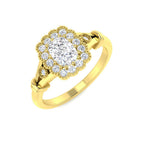 9ct Yellow Gold Cushion Diamond Ring 1