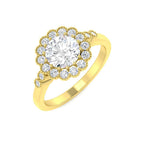 9ct Yellow Gold Round Diamond Ring 1
