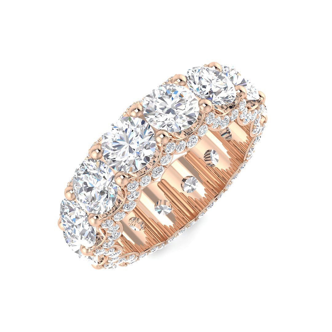 9ct Rose Gold Round Lab Grown Diamond Ring 1