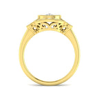 9ct Yellow Gold Cushion Cvd Old Cut Ring 2