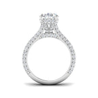 9ct White Gold Oval Lab Grown Diamond Ring 2