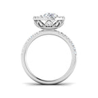 Platinum Oval Lab Grown Diamond Ring 2