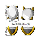 9ct White Gold Oval Lab Grown Diamond Earrings 2