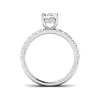 18ct White Gold Emerald Cut Lab Grown Diamond Ring 2