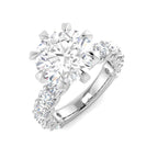 9ct White Gold Round Lab Grown Diamond Ring 1