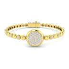 9ct Yellow Gold Round Lab Grown Diamond Bracelet 1