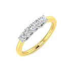 9ct Yellow Gold Round Lab Grown Diamond Ring 1