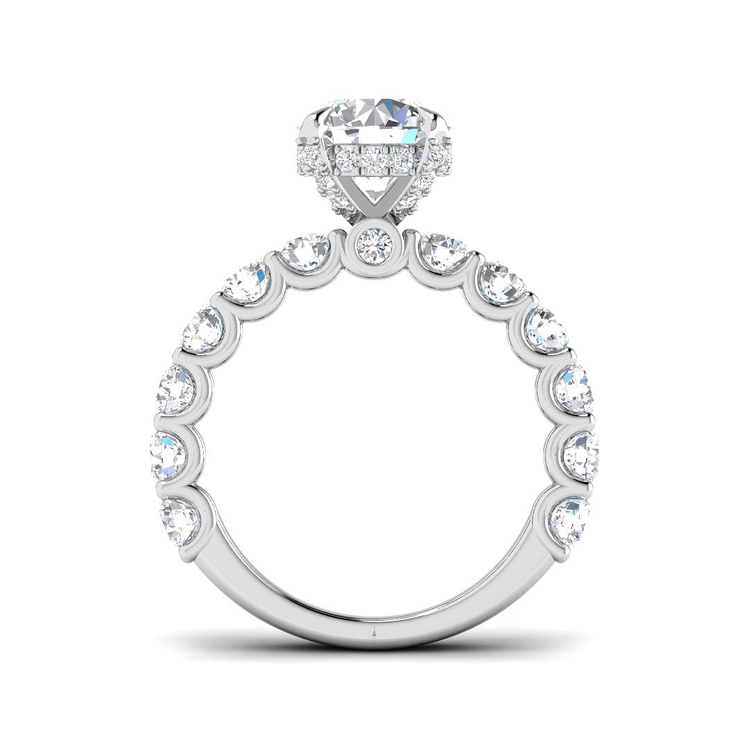 Platinum Round Lab Grown Diamond Ring 2