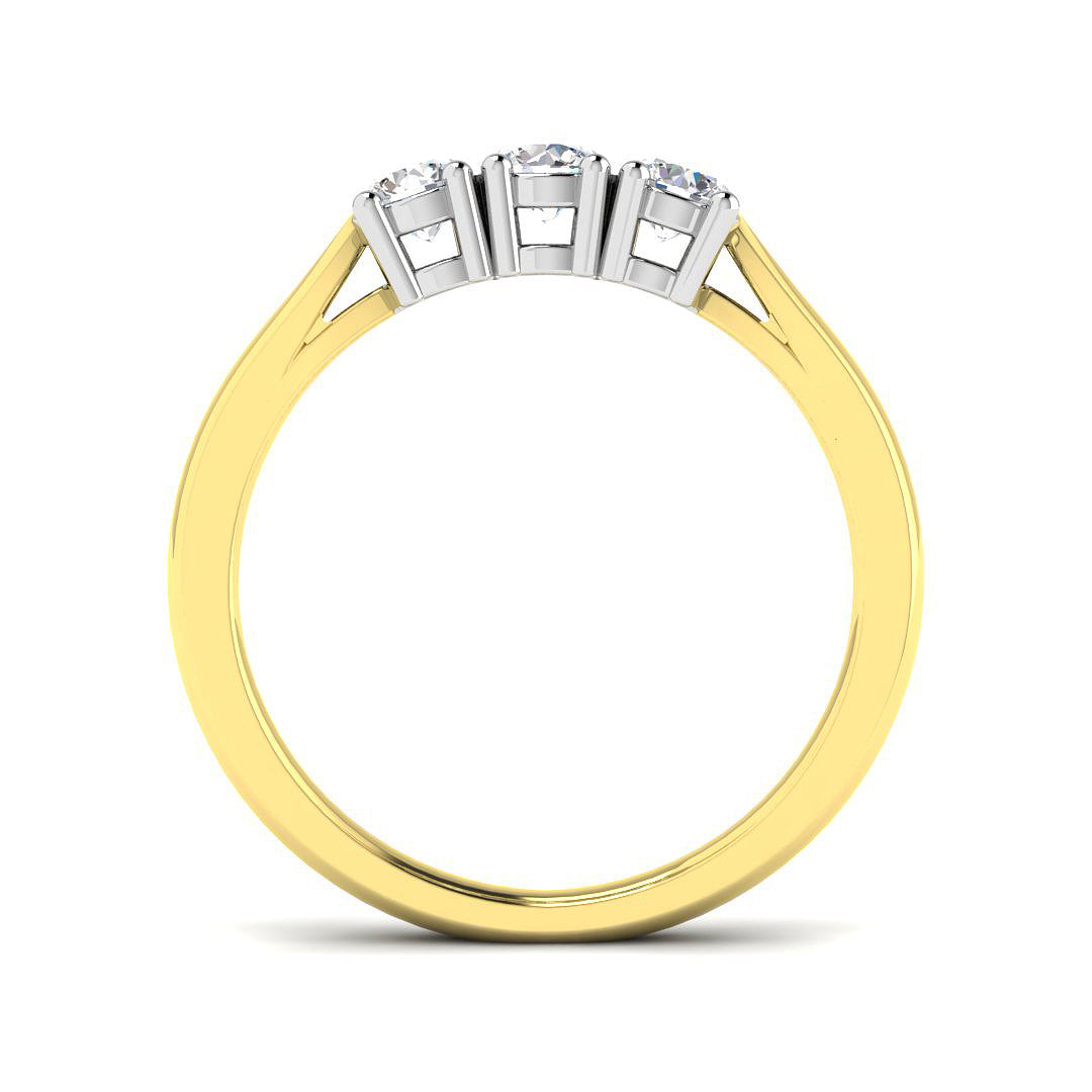 9ct Yellow Gold Round Lab Grown Diamond Ring 2