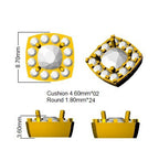 9ct Yellow Gold Cushion Lab Grown Diamond Earrings 2