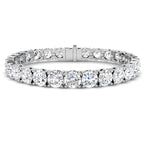9ct White Gold Round Lab Grown Diamond Bracelet 1