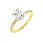 9ct Yellow Gold Oval Lab Grown Diamond Ring 1