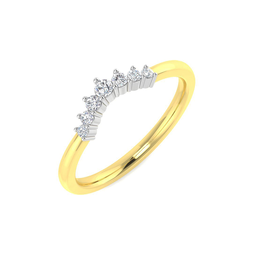9ct Yellow Gold Round Diamond Ring 1