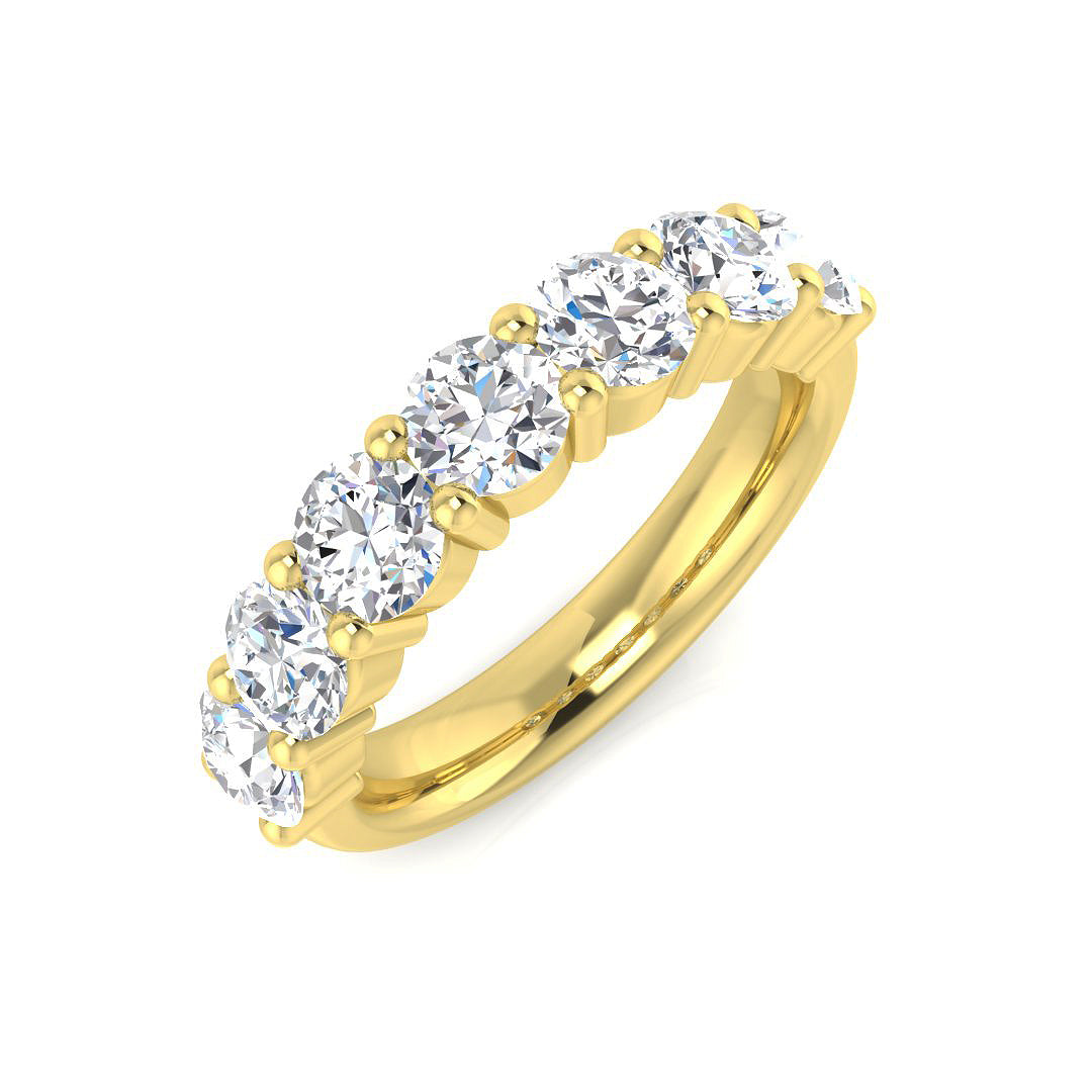 18ct Yellow Gold Round Lab Grown Diamond Ring 1