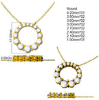 9ct White Gold Round Lab Grown Diamond Necklace 2