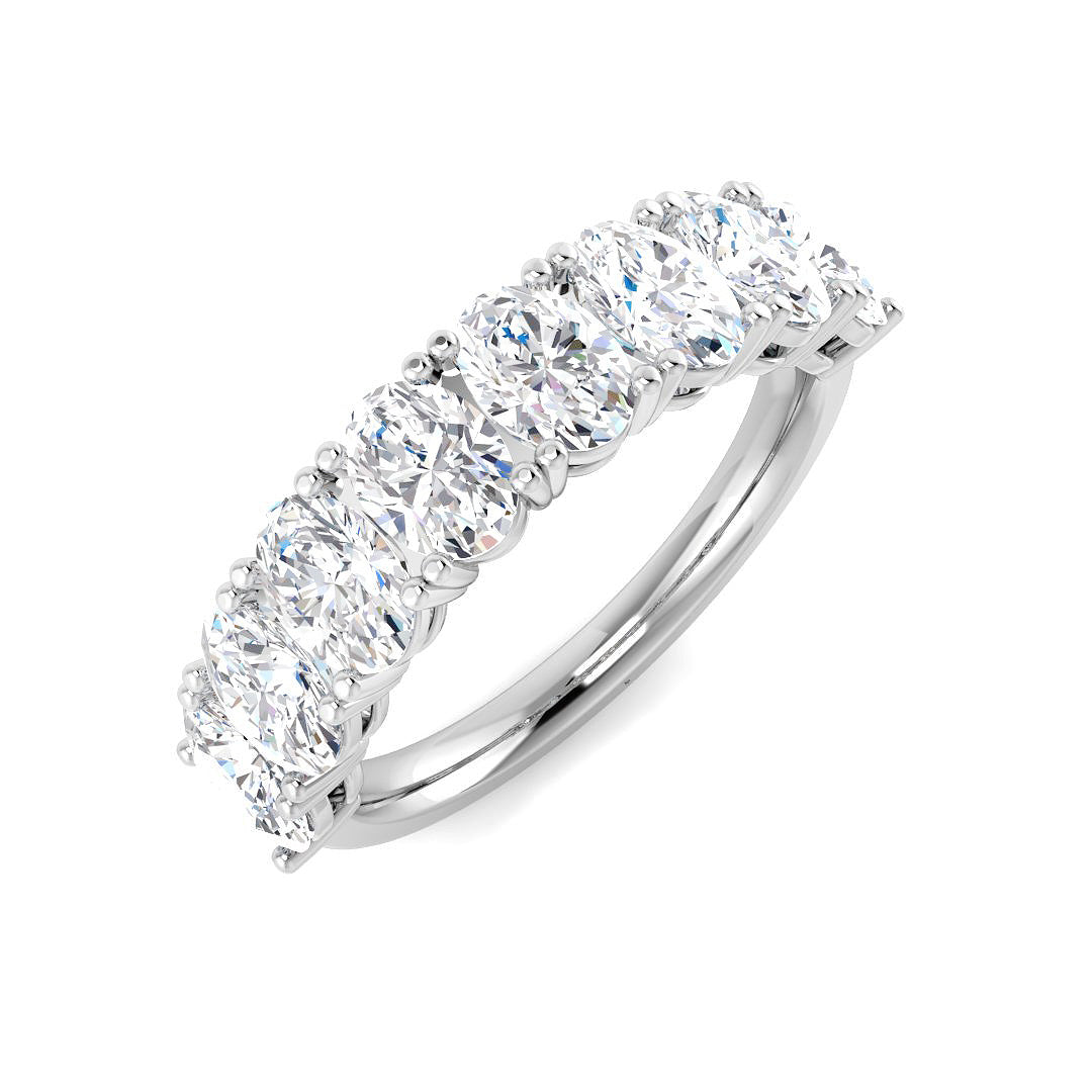 9ct White Gold Oval Lab Grown Diamond Ring 1