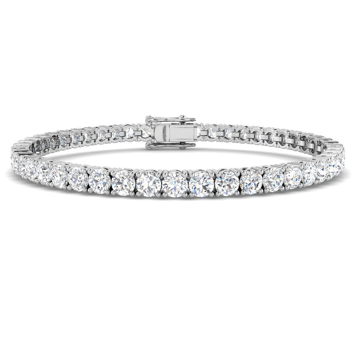 18ct White Gold Round Lab Grown Diamond Bracelet 1