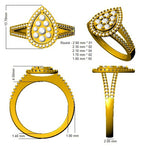 9ct Yellow Gold Round Diamond Ring 2