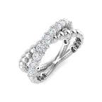 9ct White Gold Round Lab Grown Diamond Ring 1