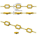 9ct Yellow Gold Emerald Cut Lab Grown Diamond Bracelet 2