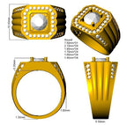 9ct Yellow Gold Round Lab Grown Diamond Ring 3