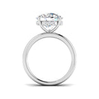 9ct White Gold Round Lab Grown Diamond Ring 2