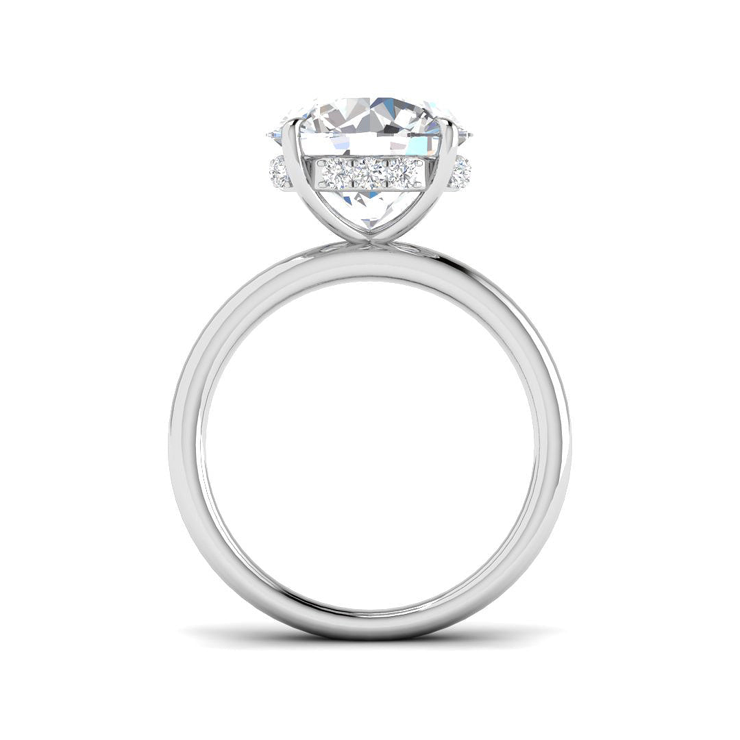 9ct White Gold Round Lab Grown Diamond Ring 2