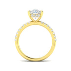 9ct Yellow Gold Cushion Lab Grown Diamond Ring 2