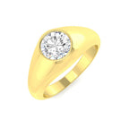9ct Yellow Gold Round Lab Grown Diamond Ring 1